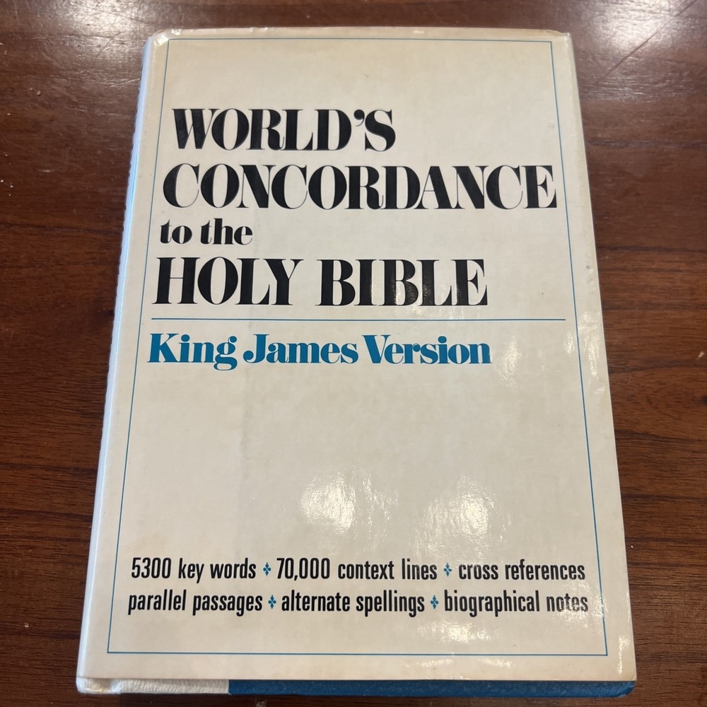 Worlds Concordance To The Holy Bible King James Version 1st Printing 1969 A3441